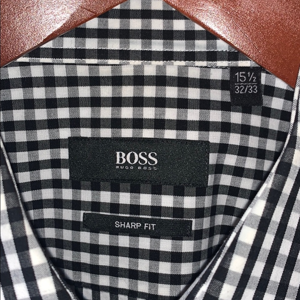 Hugo Boss checkered button down - Picture 2 of 3